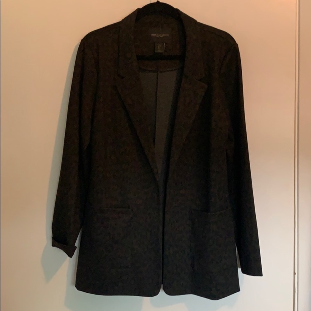Leopard print lightweight blazer